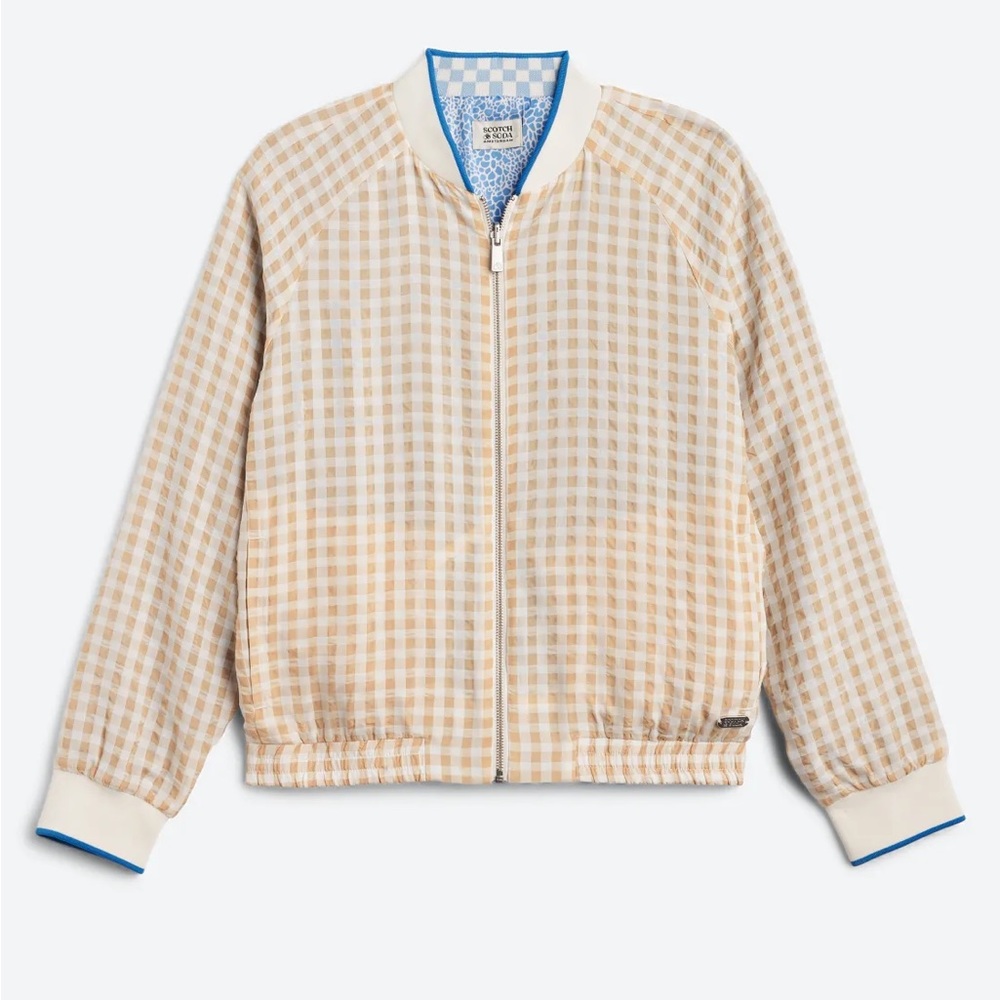 Scotch & Soda Printed Seersucker Reversible Bomber